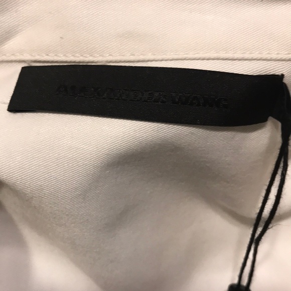 Alexander Wang White Short Sleeve Shirt Size 44 - Picture 4 of 5